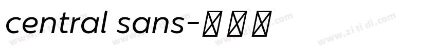 central sans字体转换